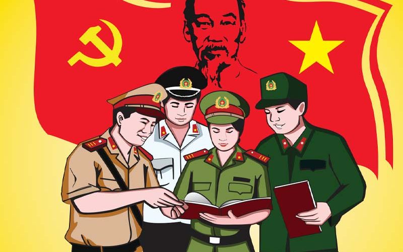 Đoàn kết quân - dân cùng học tập dưới ngọn cờ Đảng và Tổ quốc