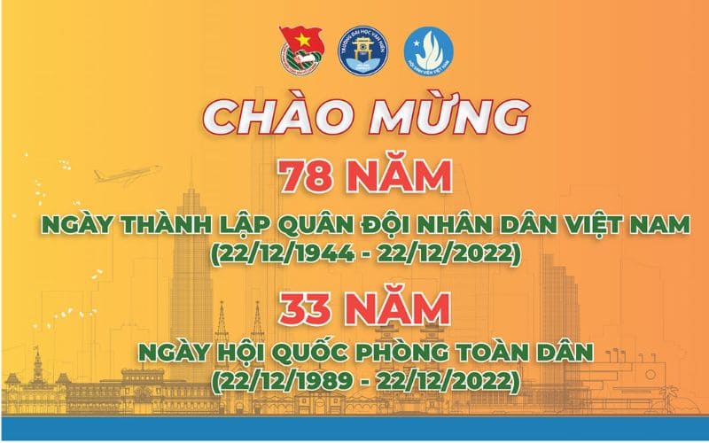 Background sự kiện chào mừng 78 năm với tông màu vàng cam ấm áp và biểu tượng đoàn thể