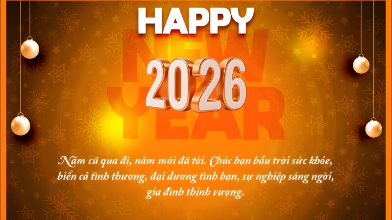 Lời chúc đầu năm, hy vọng một năm thịnh vượng.