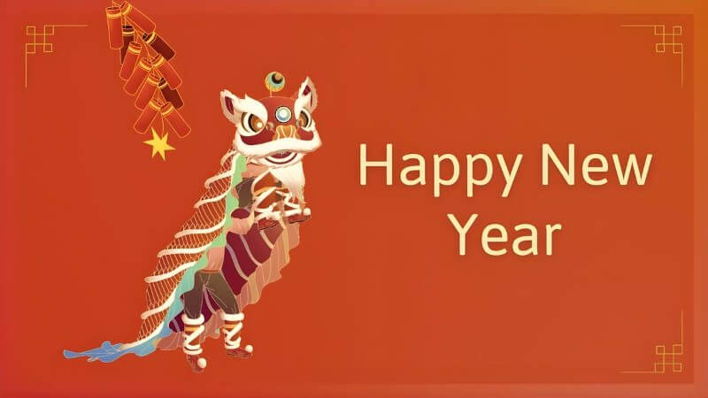 Hình icon hài hước thể hiện tinh thần năm mới lạc quan.