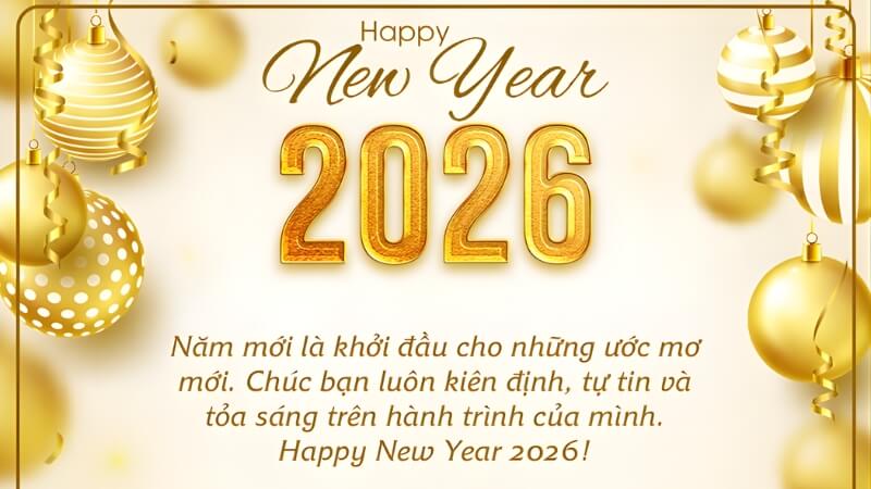 Chúc một năm mới tràn đầy hạnh phúc và bình an.