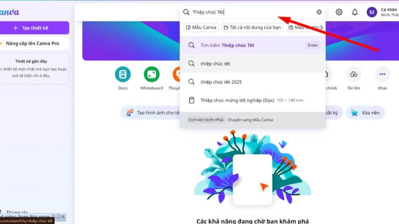 Bước 1 là truy cập Canva và đăng nhập