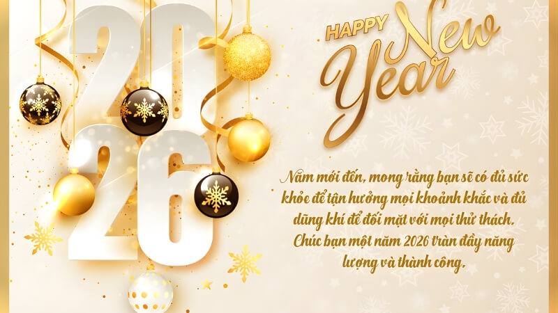 Bắt đầu năm 2026 với may mắn và thịnh vượng.