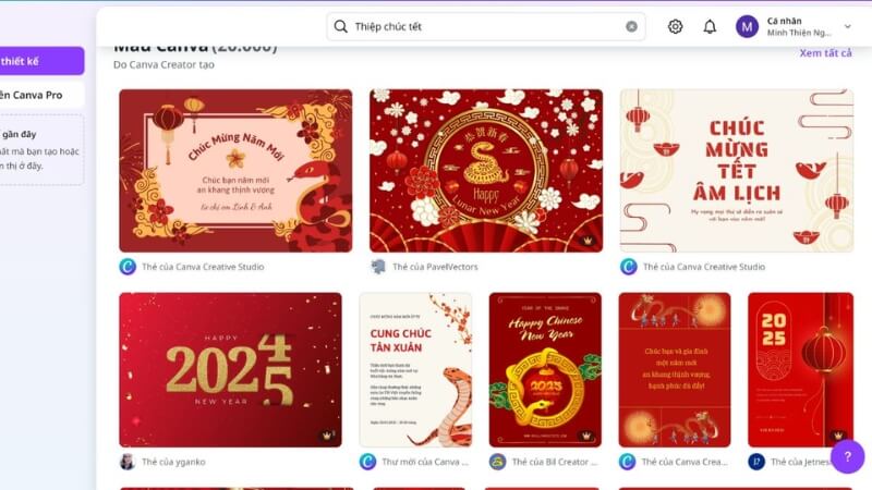 Bước 2 là tìm mẫu thiệp chúc Tết