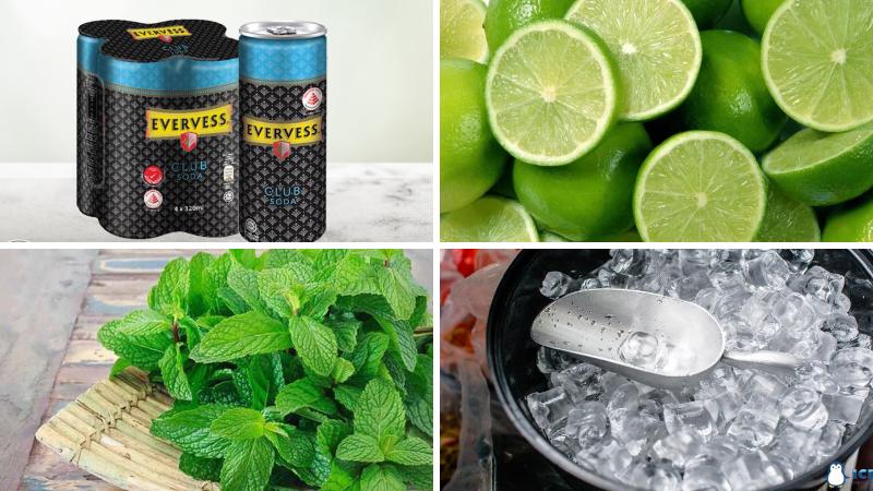 Nguyên liệu làm Mojito Mocktail