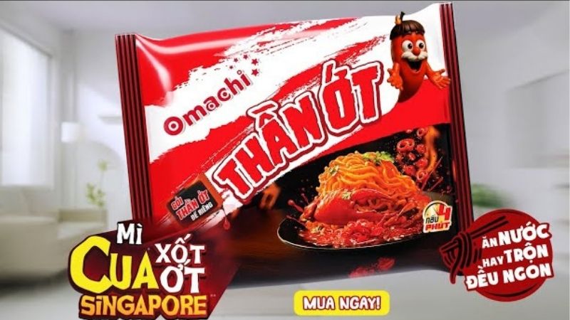 Omachi Thần Ớt vị Cua Xốt Ớt Singapore có gì đặc biệt?
