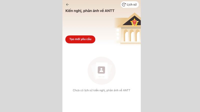 Nhấn vào nút Tạo mới yêu cầu Nhấn vào nút Tạo mới yêu cầu