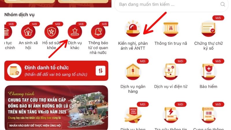Đăng nhập VNeID và truy cập chức năng Kiến nghị, phản ánh về ANTT Đăng nhập VNeID và truy cập chức năng Kiến nghị, phản ánh về ANTT