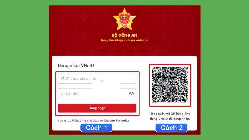 Chọn cách đăng nhập Chọn cách đăng nhập