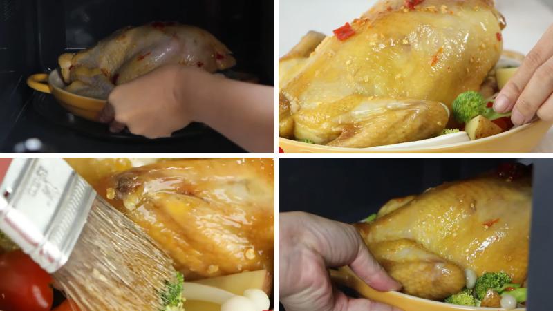 Nướng gà bằng lò vi sóng