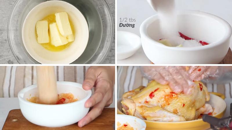 Pha sốt và ướp gà thấm vị