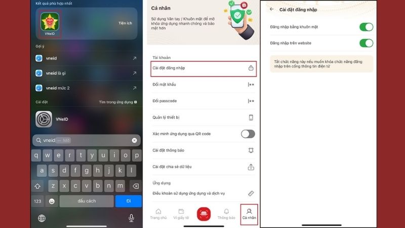 Sửa lỗi đăng nhập trên VNeID