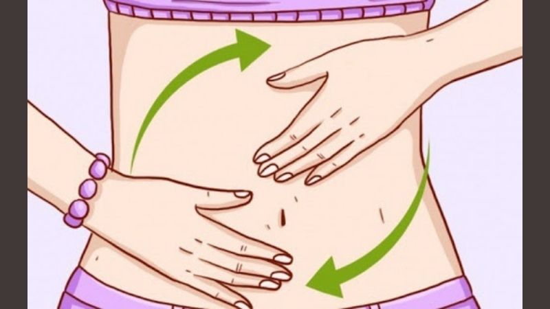 Massage vòng tròn vùng bụng dưới
