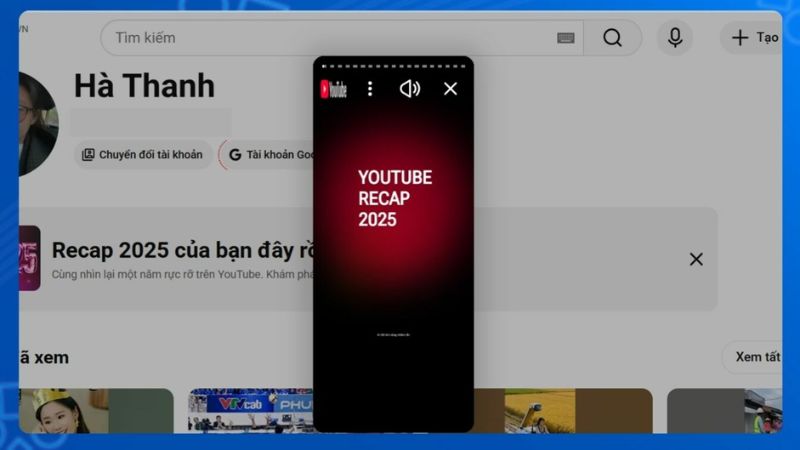 Chạm và xem tổng kết video của mình Chạm và xem tổng kết video của mình