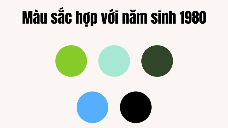 Sinh năm 1980 hợp màu gì?