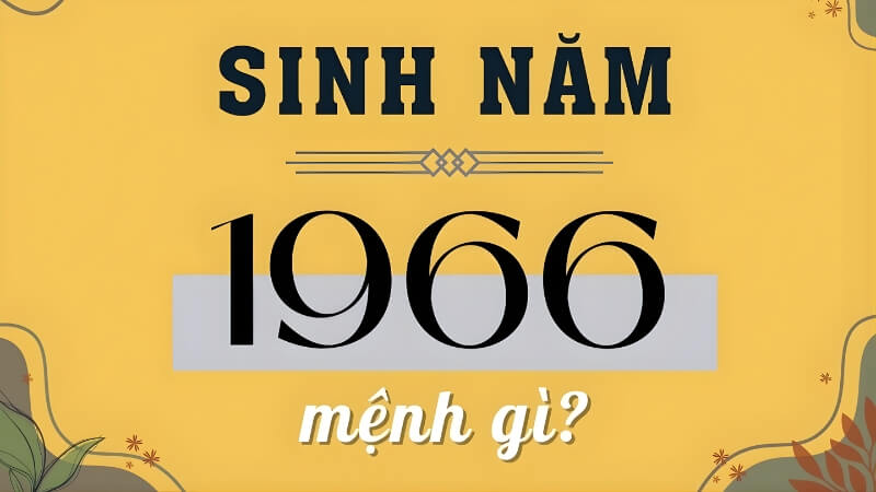 Người sinh năm 1966 mệnh gì?