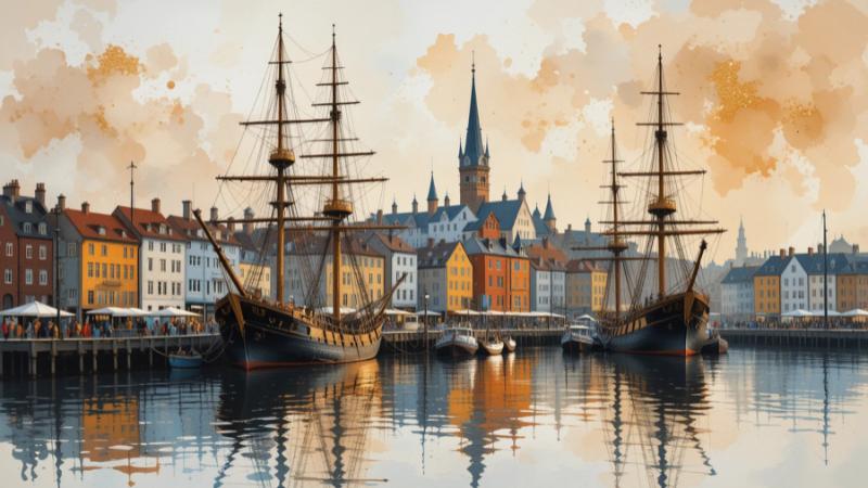 Tranh hoặc mô hình thuyền buồm hợp tới tuổi Ất Mão