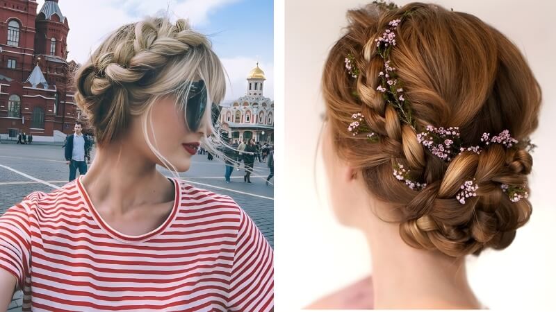 Tóc tết vương miện Tóc tết vương miện