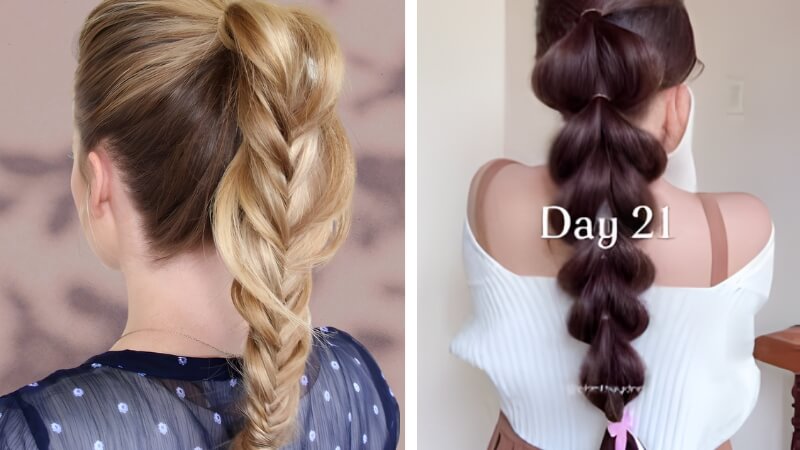 Tóc tết đuôi cá ombre Tóc tết đuôi cá ombre