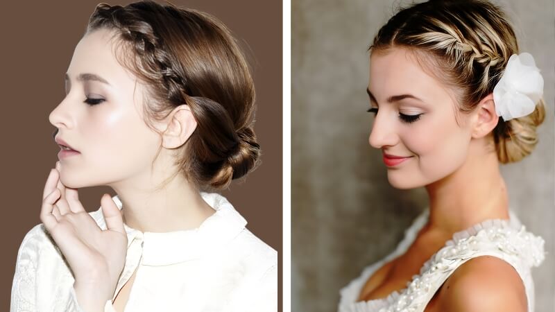 Tóc tết bờm búi thấp Tóc tết bờm búi thấp