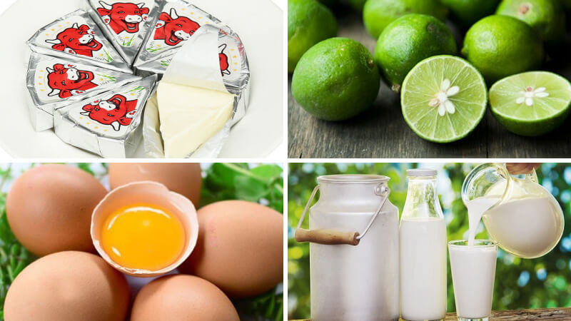 Nguyên liệu làm sốt phô mai chấm bánh mì