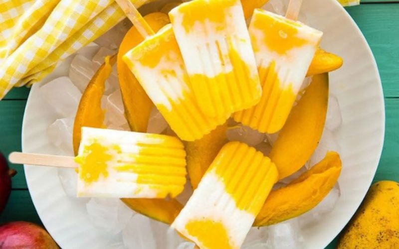 Kem xoài sữa chua mát lạnh chua ngọt rất hợp mùa hè Kem xoài sữa chua mát lạnh chua ngọt rất hợp mùa hè