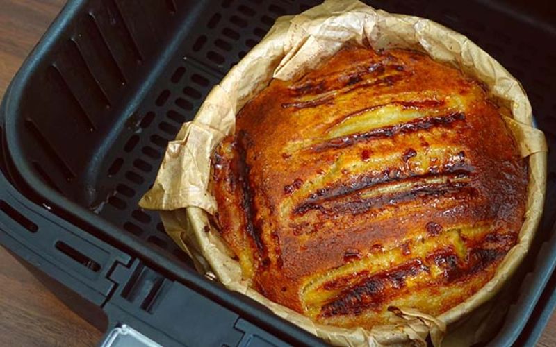 Bánh chuối nướng vàng thơm dễ làm bằng nồi chiên Bánh chuối nướng vàng thơm dễ làm bằng nồi chiên