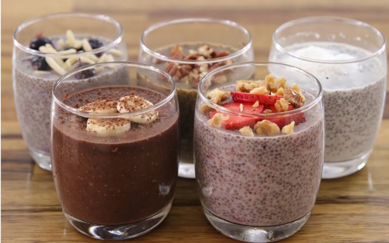 Chia pudding ít đường nhẹ bụng phù hợp người ăn kiêng Chia pudding ít đường nhẹ bụng phù hợp người ăn kiêng