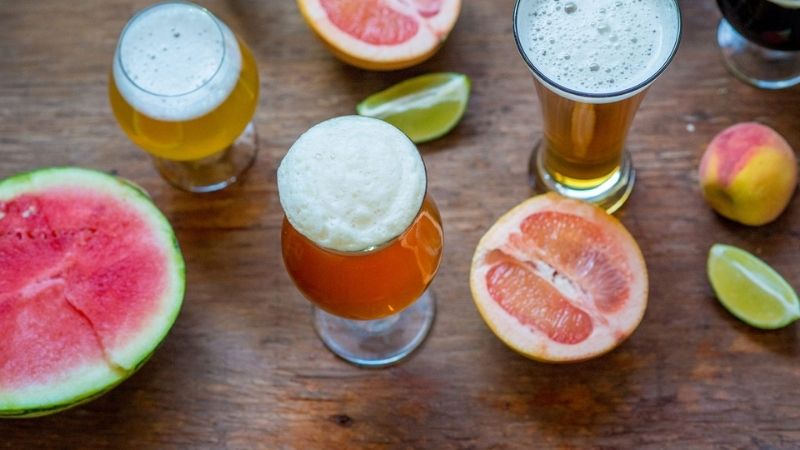 Bia được bổ sung thêm trái cây trong quá trình sản xuất