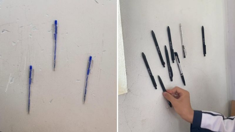 Trend 'Dí bút dính tường' là gì? Trend 'Dí bút dính tường' là gì?