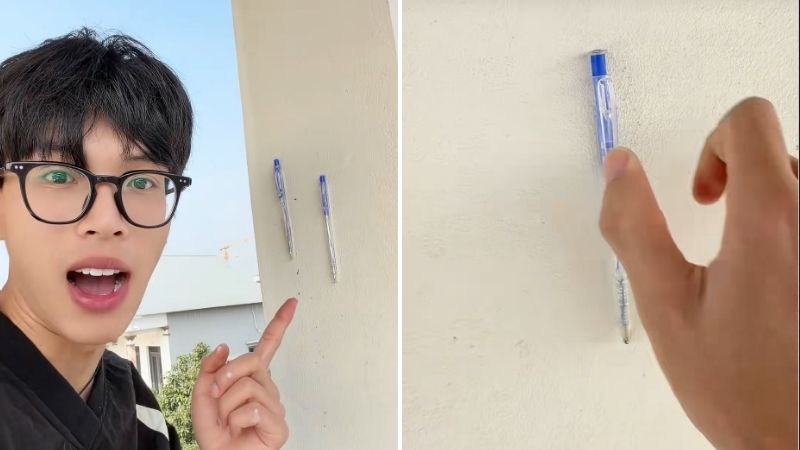 Hướng dẫn cách đu trend "Bút dính tường" thành công 100% Hướng dẫn cách đu trend "Bút dính tường" thành công 100%