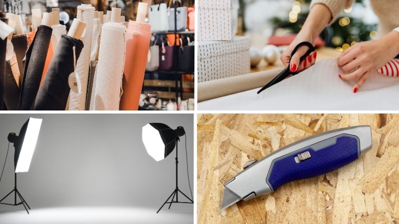 Chuẩn bị dụng cụ làm backdrop Chuẩn bị dụng cụ làm backdrop