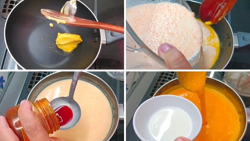 Bước 3: Nấu sốt sánh mịn Bước 3: Nấu sốt sánh mịn