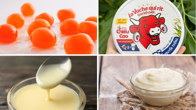Nguyên liệu làm sốt trứng muối phô mai Nguyên liệu làm sốt trứng muối phô mai