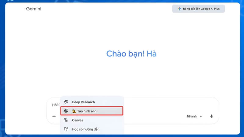 Bước 2. Tải ảnh gốc - Nhấn tải ảnh lên
