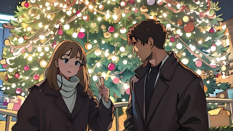 Phong cách Noel lãng mạn thường sử dụng ánh sáng và gam màu trầm