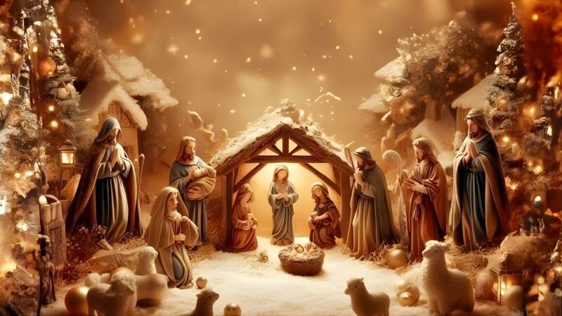 Hình ảnh Giáng sinh Công giáo người dân tham gia nghi lễ và hát thánh ca dịp Noel tại nhà thờ