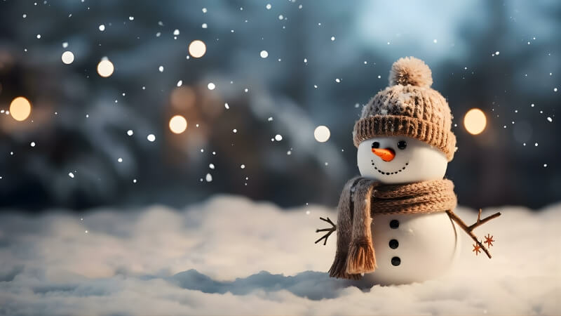 Bộ ảnh Noel cute với gam màu tươi sáng và bố cục đơn giản