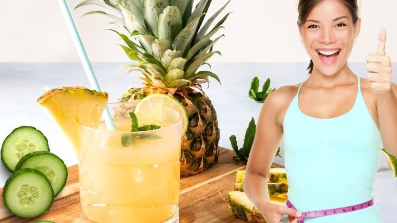 Nước ép dứa và dưa leo Nước ép dứa và dưa leo