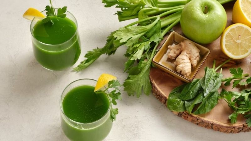 Nước ép cần tây mix táo và chanh Nước ép cần tây mix táo và chanh