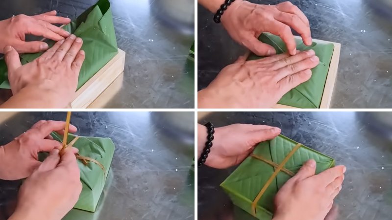 Gấp lá và buộc lá Gấp lá và buộc lá