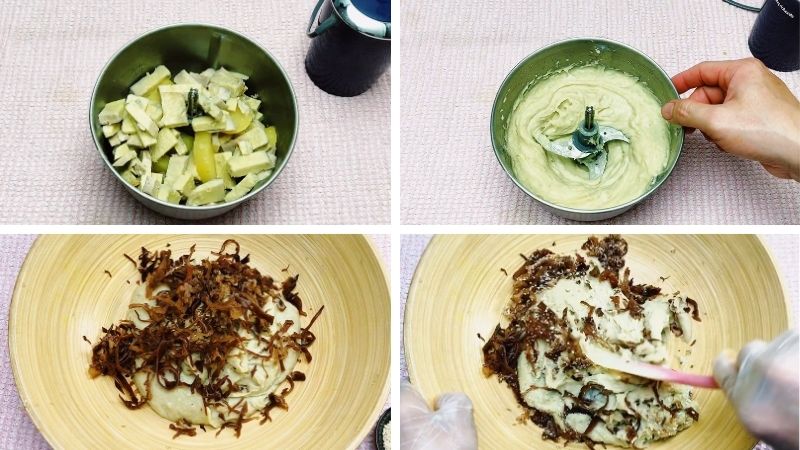 Làm nhân chả chay Làm nhân chả chay