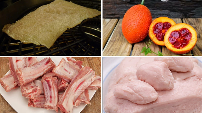 Nguyên liệu làm canh bóng mọc son Nguyên liệu làm canh bóng mọc son