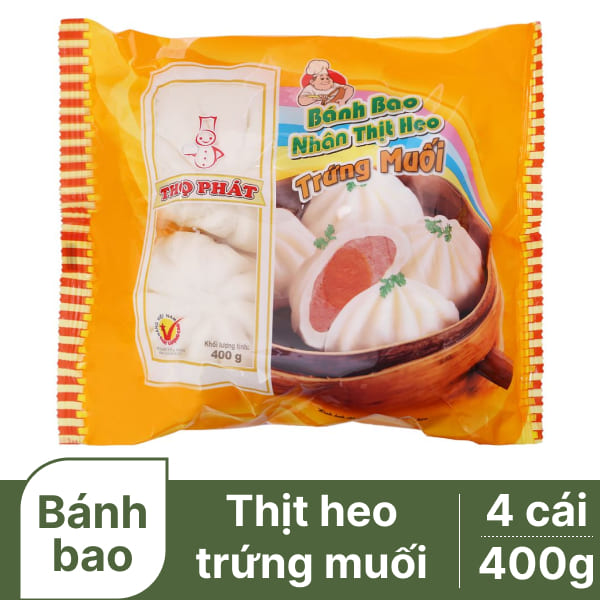 Bánh bao nhân thịt heo trứng muối Thọ Phát 400g