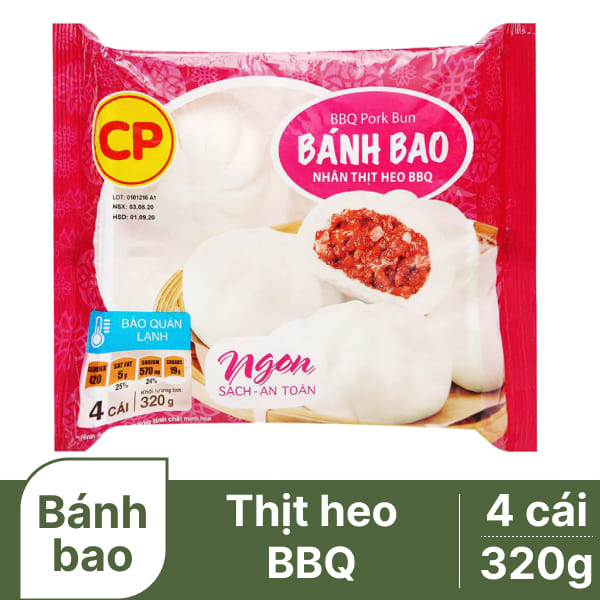 Bánh bao nhân thịt heo BBQ C.P 320g