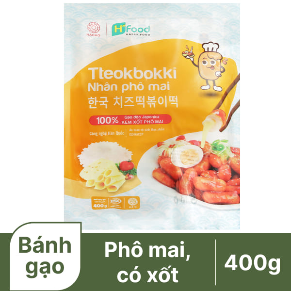 Bánh gạo Hàn Quốc phô mai có xốt HT Food 400g
