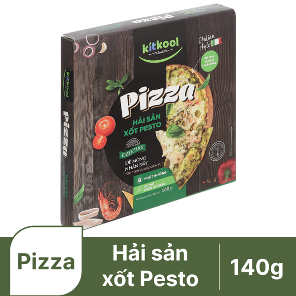 Pizza hải sản xốt Pesto Kitkool hộp 140g