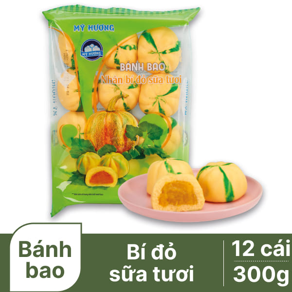 Bánh bao nhân bí đỏ sữa tươi Mỹ Hương 300g