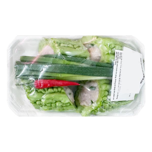Canh khổ qua dồn cá basa khay 370g