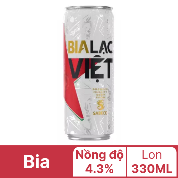 Bia Lạc Việt lon 330ml